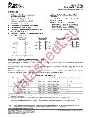 SN74LVC2G04DCKR datasheet  